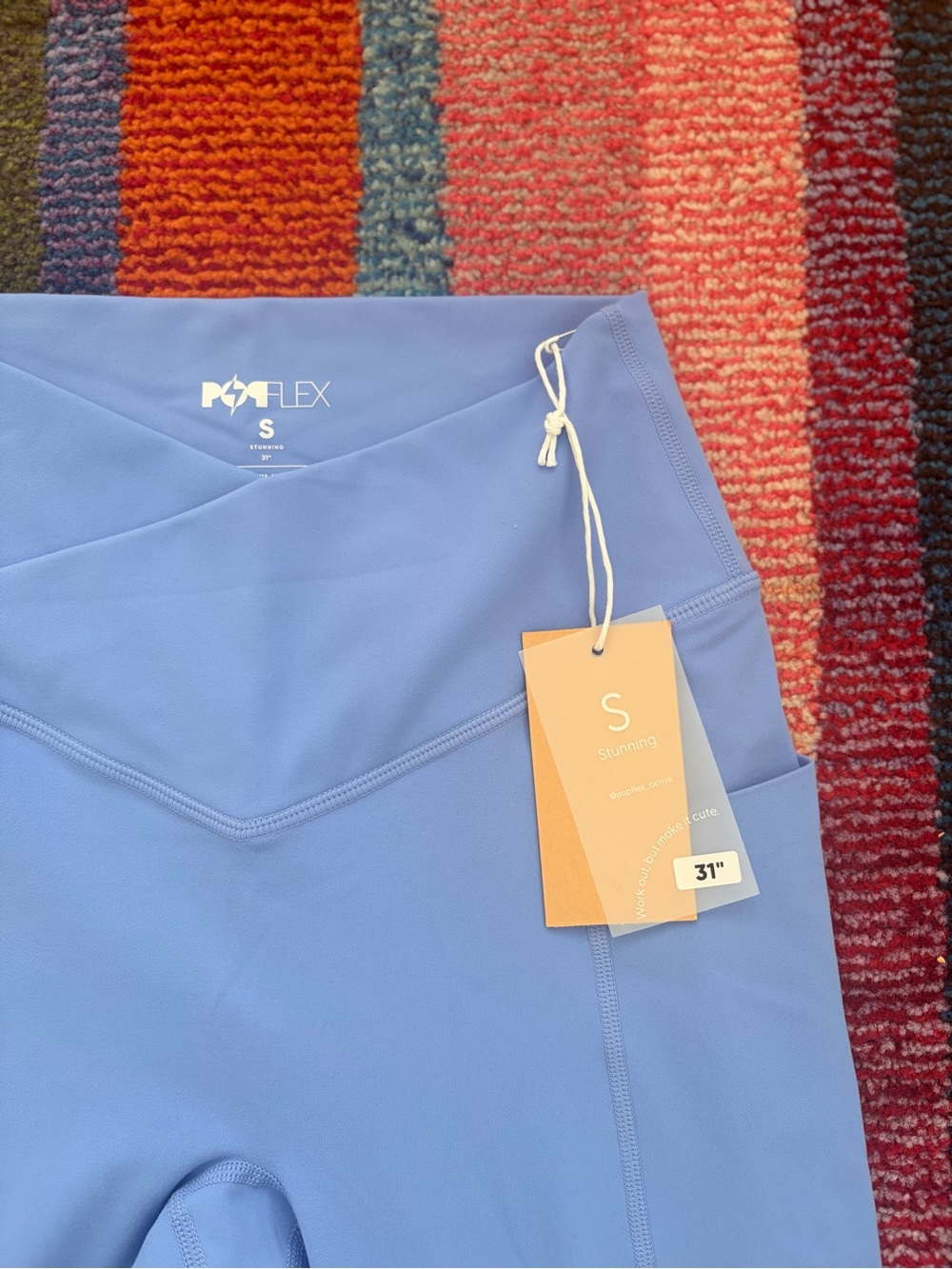 Crisscross Hourglass® Flared Legging with Pockets - Nordic Blue Small - Picture 5 of 7